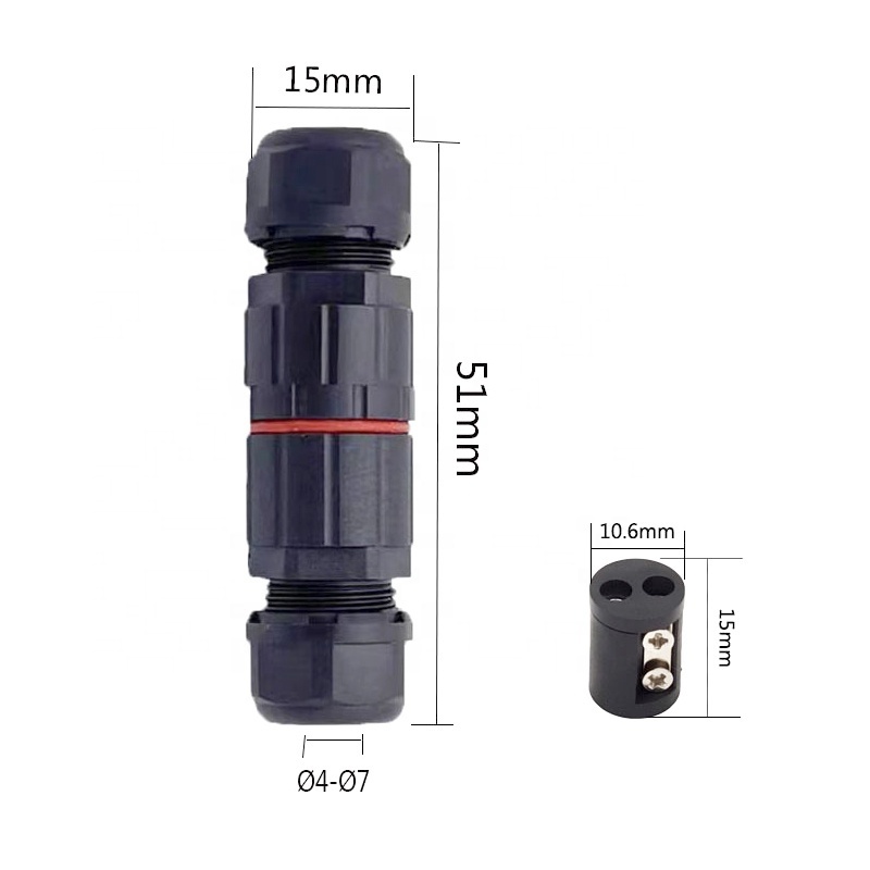 IP68 CDF-M3 2-3 core screwless mini waterproof connector for outdoor lighting small waterproof connector