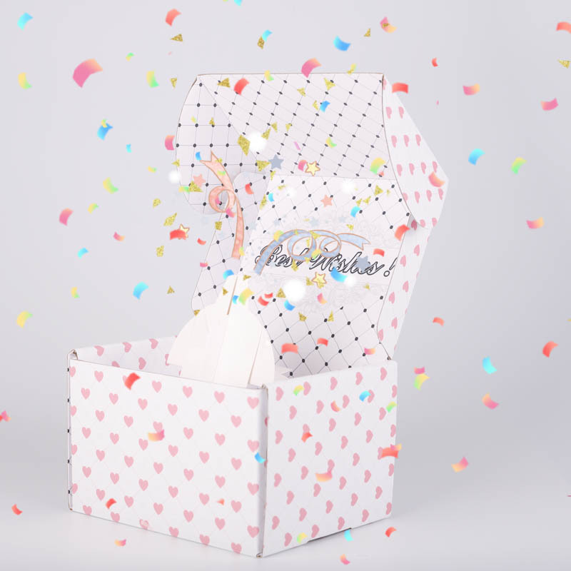 Explosion Surprise Box Gift Handmade Birthday Anniversary Wedding DIY Exploding Confetti Birthday Pop Up Paper Gift Box