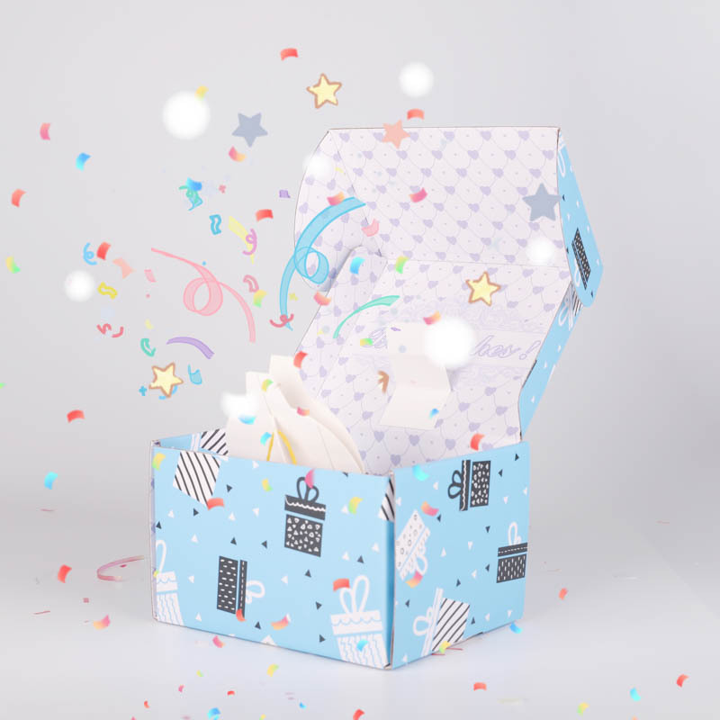 DIY Factory Exploding Birthday Gift Box Confetti Pop up Surprise Prank Box,18*14*11cm Birthday Box Manufacture