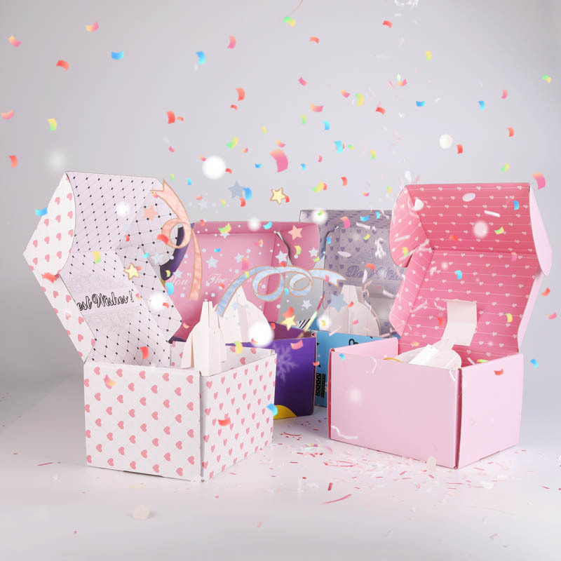 Explosion Surprise Box Gift Handmade Birthday Anniversary Wedding DIY Exploding Confetti Birthday Pop Up Paper Gift Box