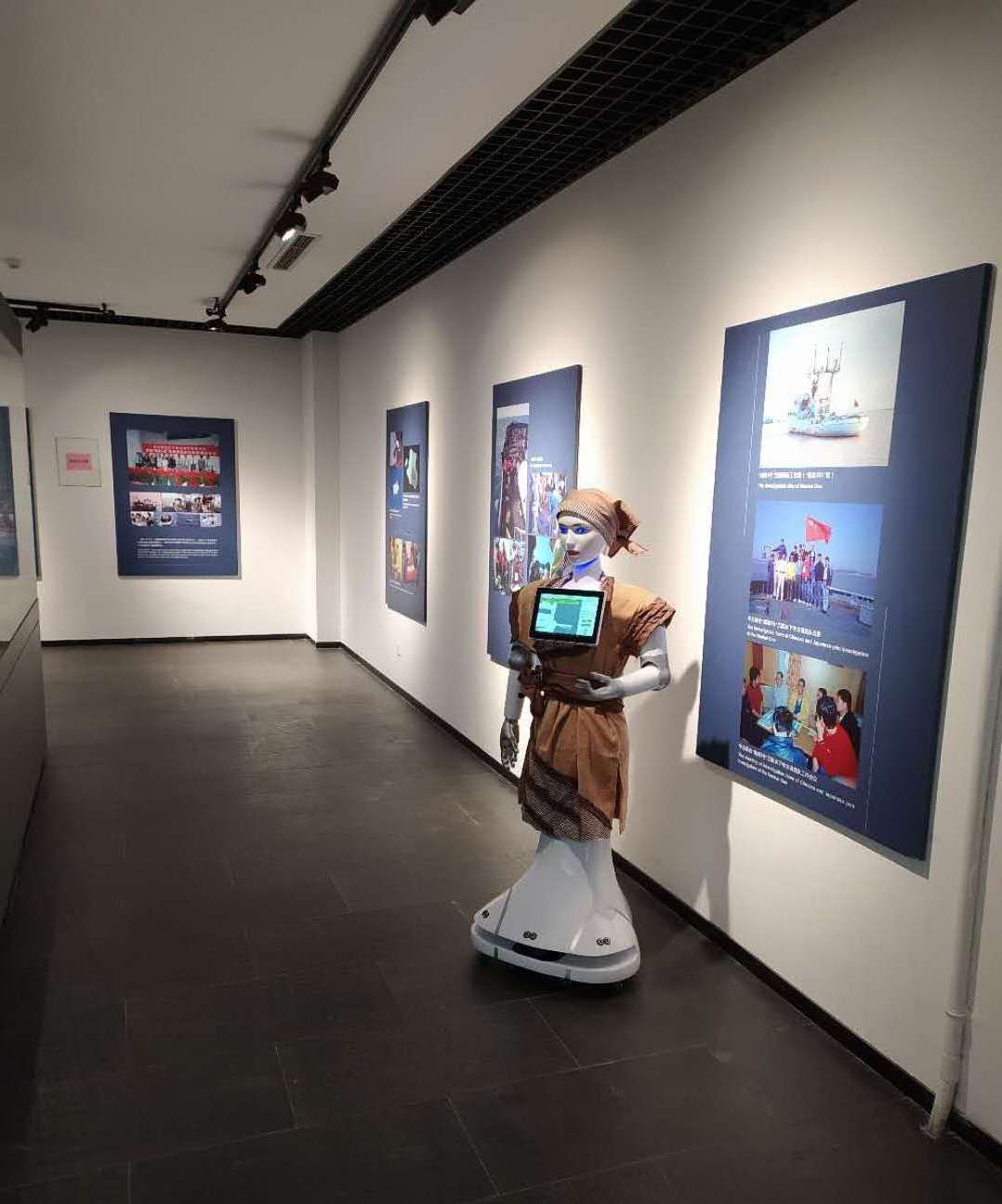 humanoid female robots can be used in university, shopping mall, school, exhibition hall, museum.