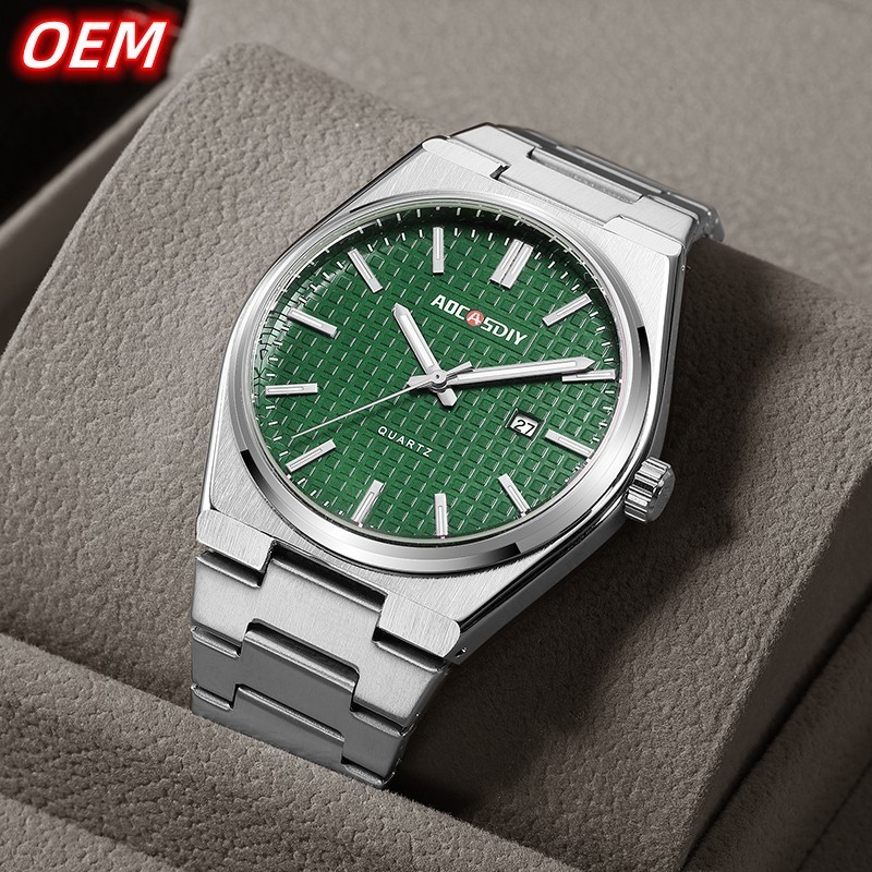 OEM CUSTOM WATCH Hot Sale Stainless Steel Bands Luminous Date 3ATM Waterproof Quartz Watch For Men Wristwatch Clock Reloj Hombre