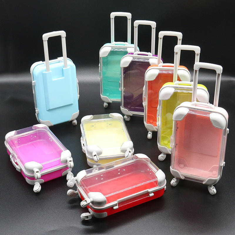 Custom Empty Lashbox Eye Lash Box Mini Luggage Small Eyelash Suit Case Packaging Eyelash Suitcase For Eyelashes