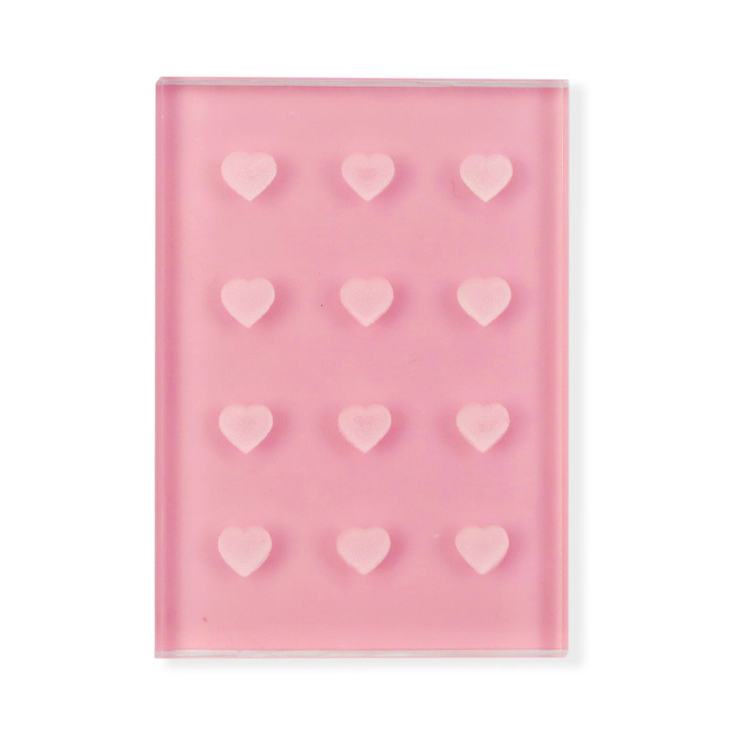 Professional Extensions Lashes Glue Holders Glass Heart Adhesive Lash Tile Crystal Lash Tiles