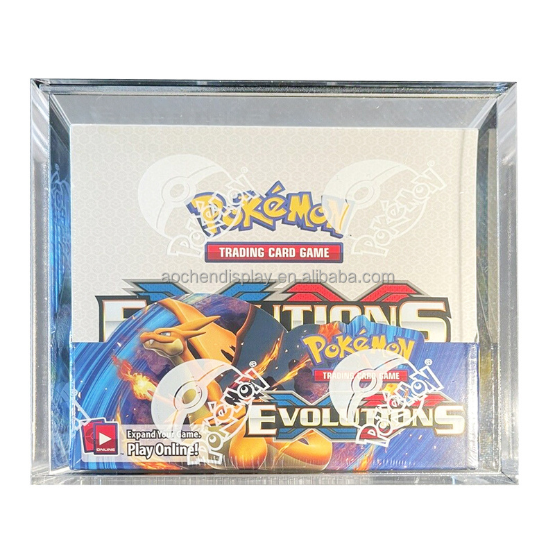 Cheap Pokemon Booster Box Acrylic Display Cases with Magnetic Lid for WOTC/XY, Diamond & Peal Pokemon Booster Boxes