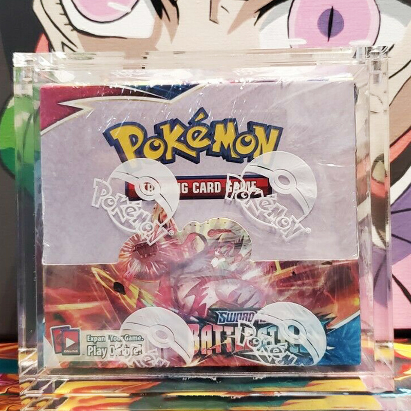 Pokemon playing cards booster box magnetic lid acrylic display case pokemon TCG booster box