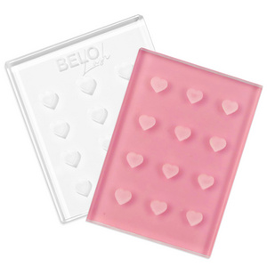 Professional Extensions Lashes Glue Holders Glass Heart Adhesive Lash Tile Crystal Lash Tiles