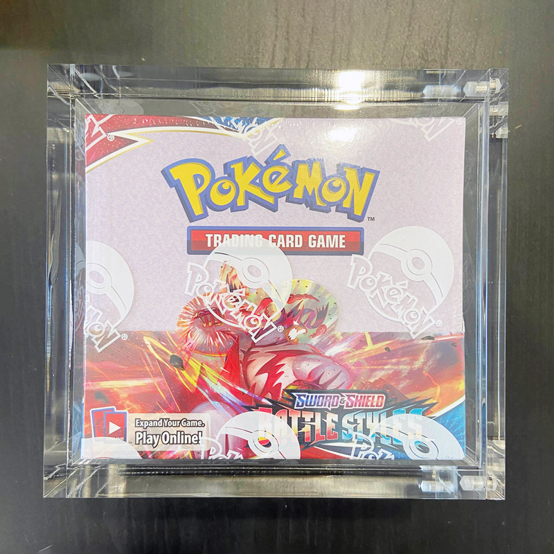 Pokemon playing cards booster box magnetic lid acrylic display case pokemon TCG booster box