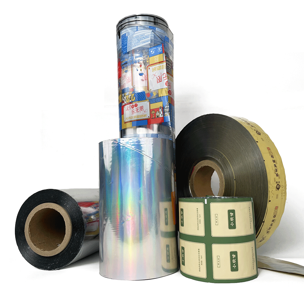 Custom print metallized flexible PET AL PE OPP BOPP laminating packaging roll lamination pouch opaque packaging film