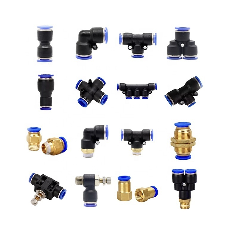 Plastic pipe fittings One touch Union air hose push in quick connect pipe fittings plastic pneumatic connector