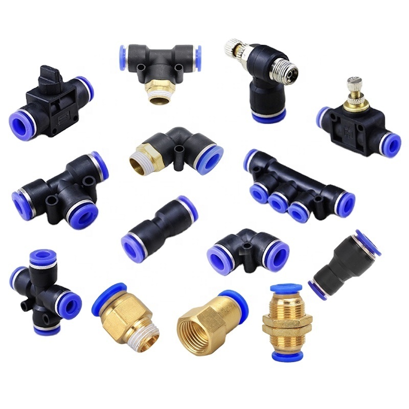 Plastic pipe fittings One touch Union air hose push in quick connect pipe fittings plastic pneumatic connector