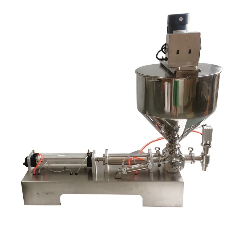 A 1000ML paste mixing and filling machine  cream  yogurt cosmetic juice pieces of fruit filling machine