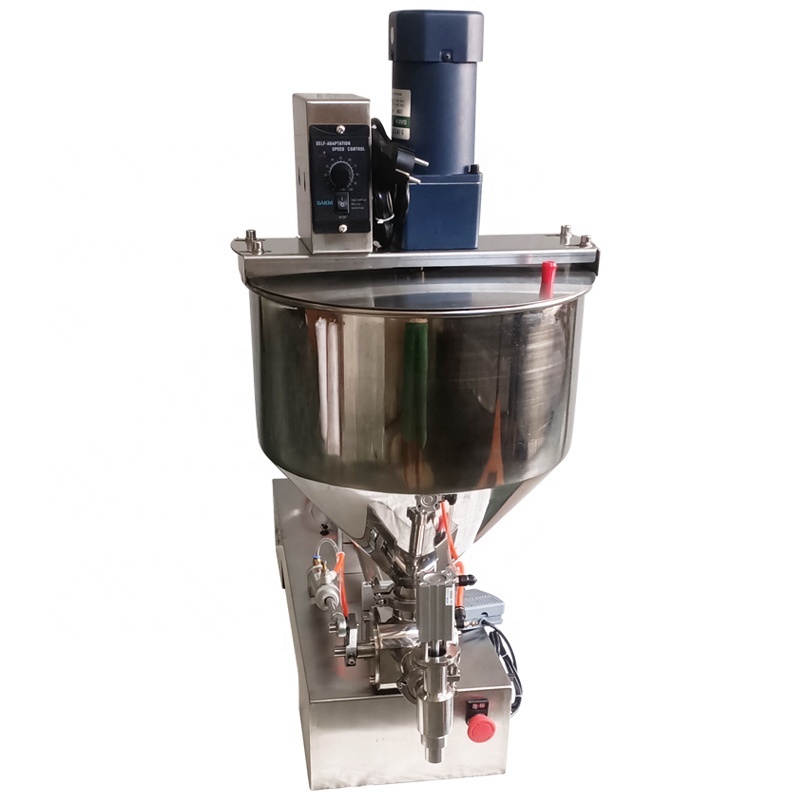 A 1000ML paste mixing and filling machine  cream  yogurt cosmetic juice pieces of fruit filling machine