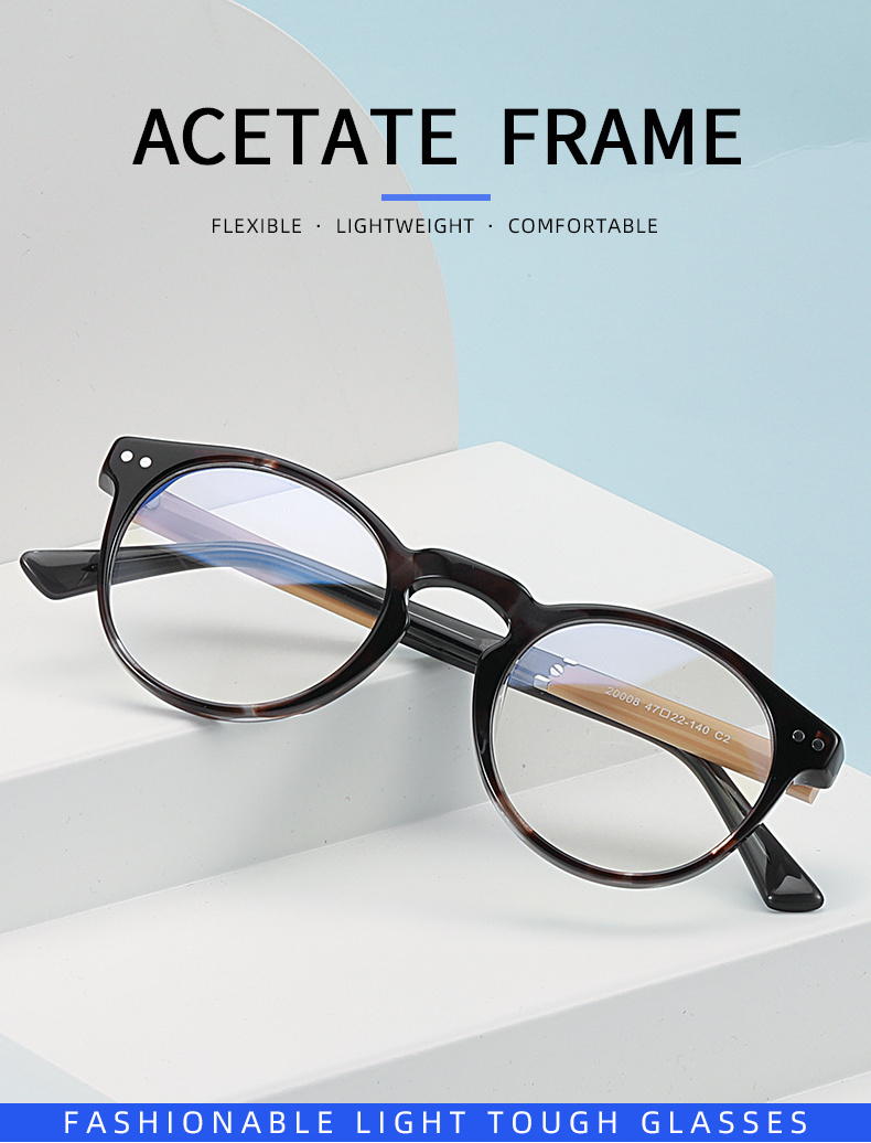 Aochi High Quality Unique Handmade Optical Eyewear Wholesale Custom Logo Blue Light Blocking Glasses Acetate Eyeglasses Frames