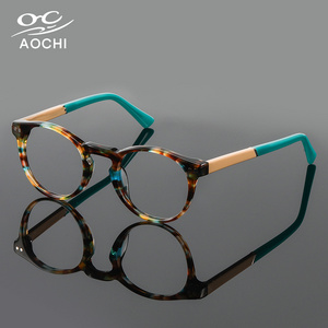 Aochi High Quality Unique Handmade Optical Eyewear Wholesale Custom Logo Blue Light Blocking Glasses Acetate Eyeglasses Frames