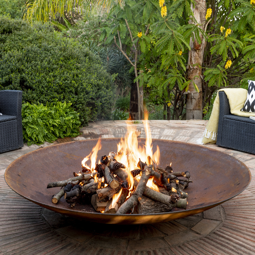 Custom steel round fire pit fire bowl outdoor