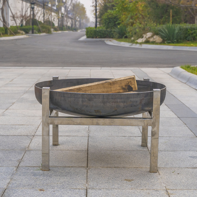 new design factory 80cm custom steel outdoor fire pit bowl