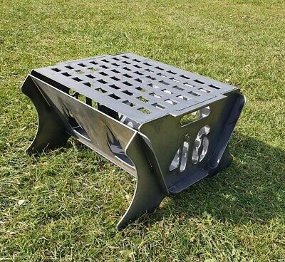 Modern portable outdoor flat camping steel fire pit