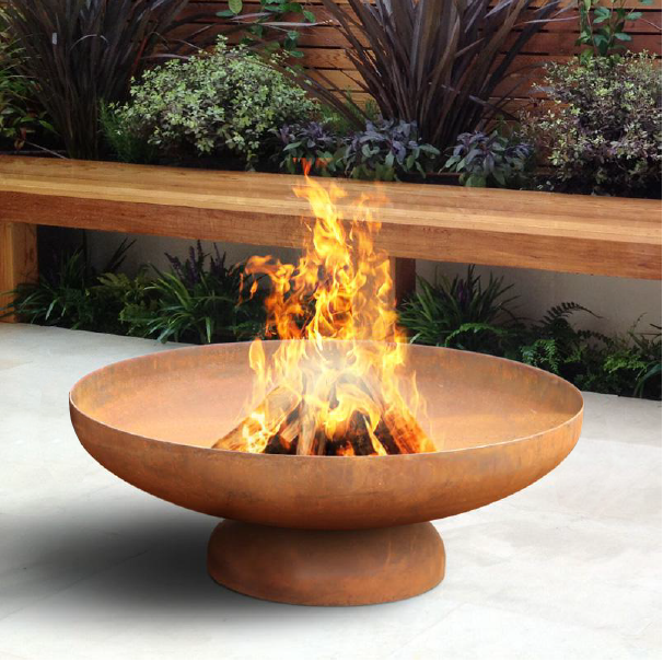 custom outdoor fire bowl round 80cm steel fire pit