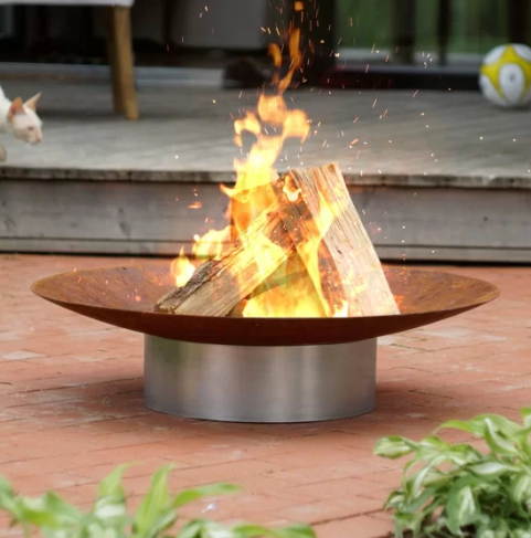 custom steel round large patio outdoor fire pit bowl