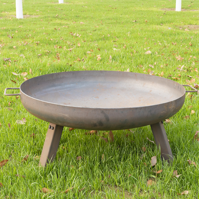 Fire Pits for Outside with Grill Outdoor Wood Burning Firepit Large Steel Firepit Bowl