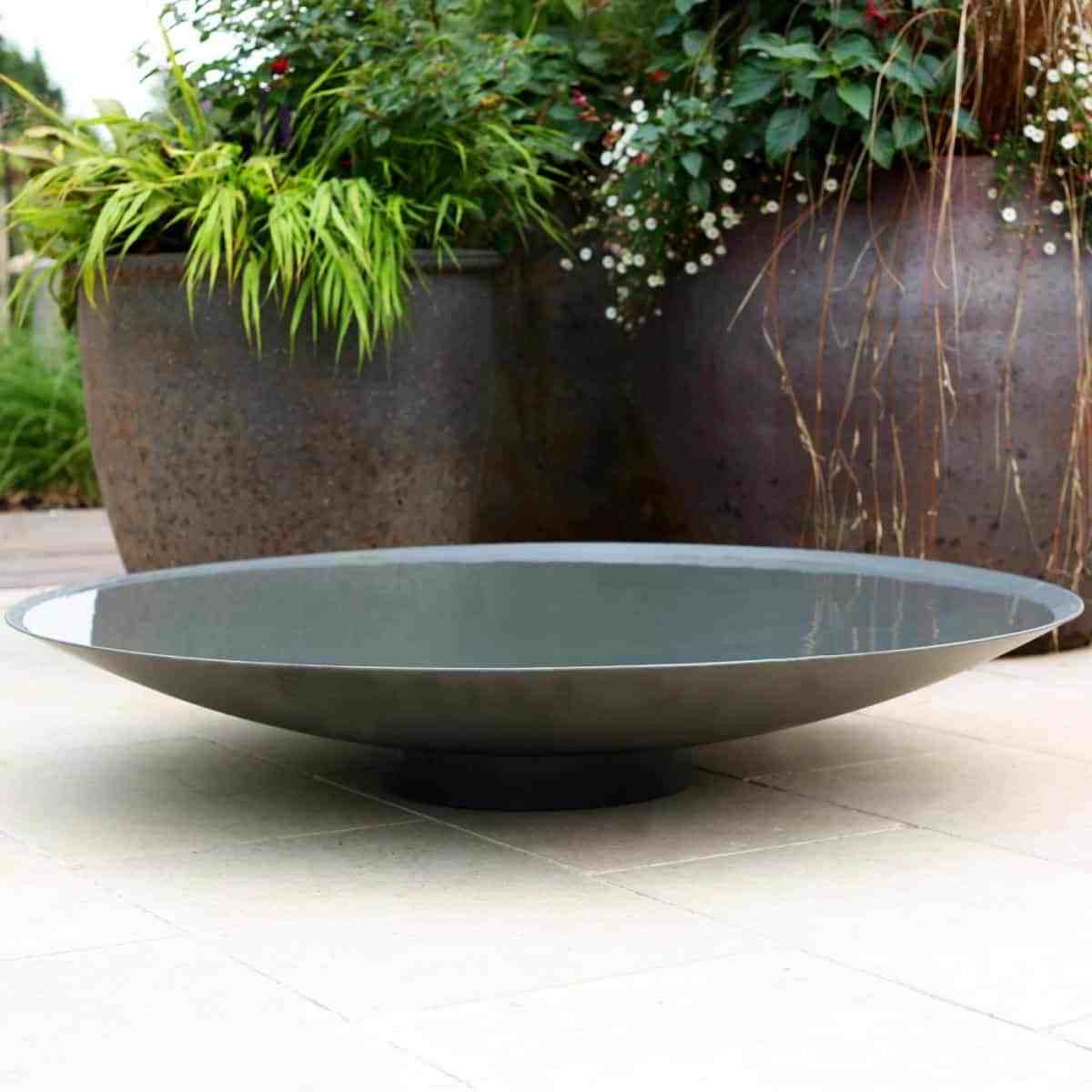 round outdoor fire bowl steel fire pit