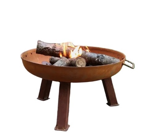 Amazon Hot Sale Metal Fire Pit Bowl Corten Steel Fire Pit For Outdoor Garden Patio Deck Fireplace Setting