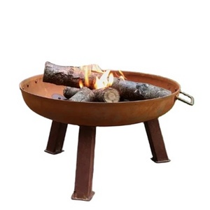 Amazon Hot Sale Metal Fire Pit Bowl Corten Steel Fire Pit For Outdoor Garden Patio Deck Fireplace Setting