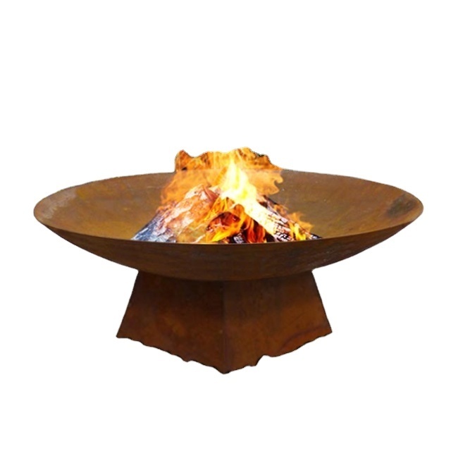 Best selling Corten Steel Portable Fire Pit rust protection Outdoor Wood Burning Fire Pit