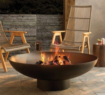 Fire Pits for Outside with Grill Outdoor Wood Burning Firepit Large Steel Firepit Bowl