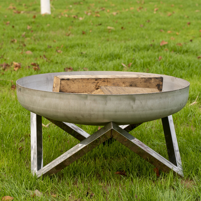 Fire Pits for Outside with Grill Outdoor Wood Burning Firepit Large Steel Firepit Bowl