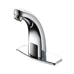 Chrome Single Hole Automatic Sensor Touchless Faucet Bathroom Sink Basin Touchless Faucet 1 Piece