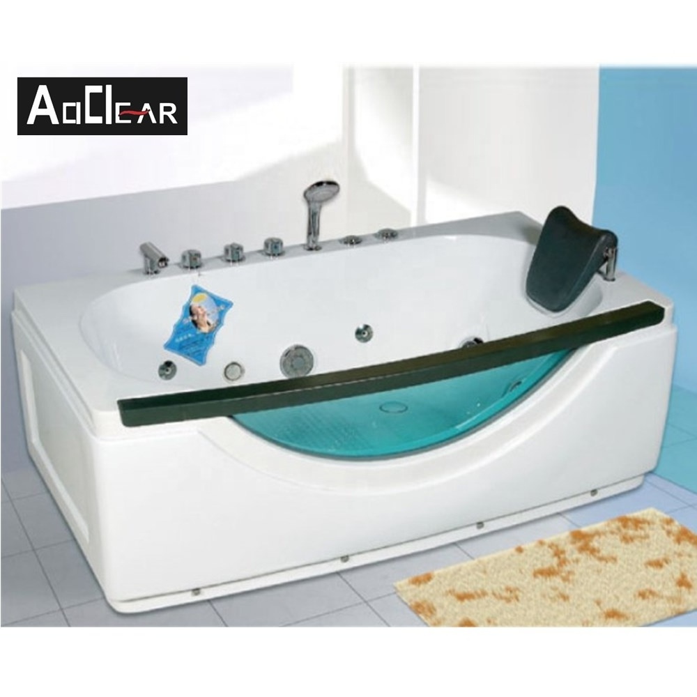 1500mm Baby Spa Bath Tub and Shower with Pillow and Tempered Glass