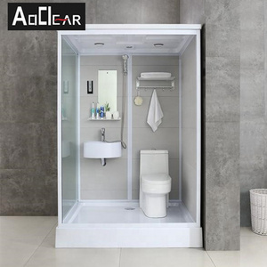 Low price freestanding all in one bathroom shower prefab bathroom pod with toilet