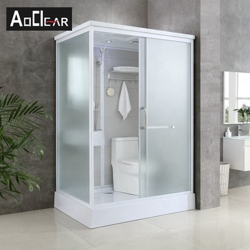 Low price freestanding all in one bathroom shower prefab bathroom pod with toilet