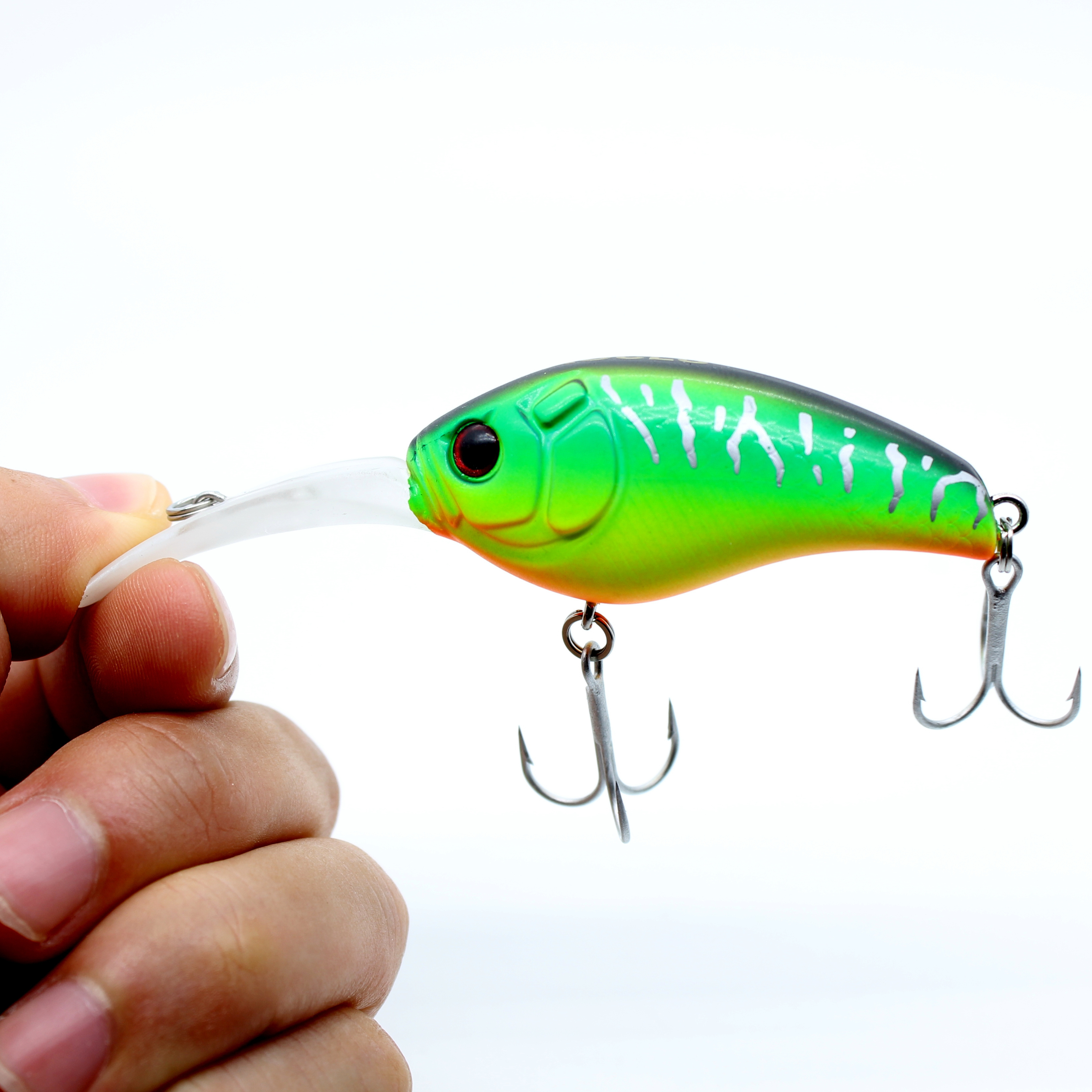 Stocked Floating Crankbait 90mm 13g Diving Depth 1.6m Swimmer Hard Bait Rattle Fishing Lure UV Glow