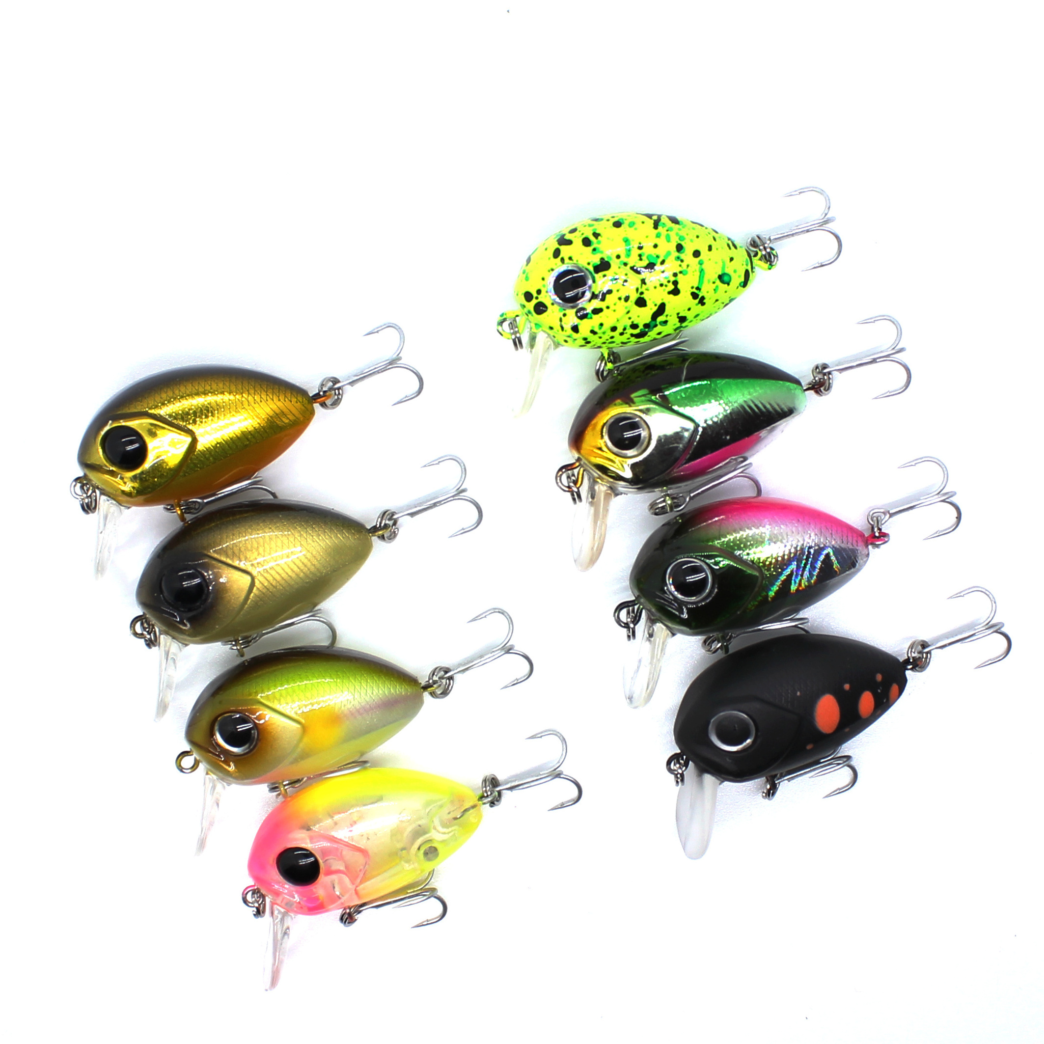 AOCLU Hard Bait 30mm 3.9g Mini Floating Crankbait Fishing Lure Moving Balls For Freshwater Fishing