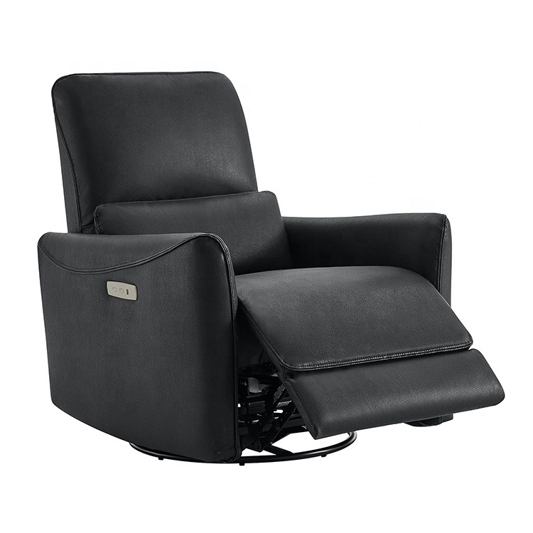 Factory Wholesale Lazy Boy Modern Black Power Electric Recliner Sofa Chair with Massage and Heat for Living Room Furniture