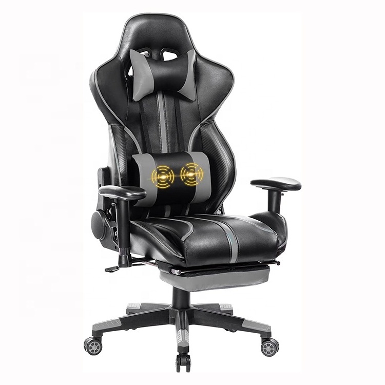 Free Sample New Design Custom Ergonomic Computer Massage Gamer Chair Pro Black Legged Gaming Chair with Gravity Locking Wheels