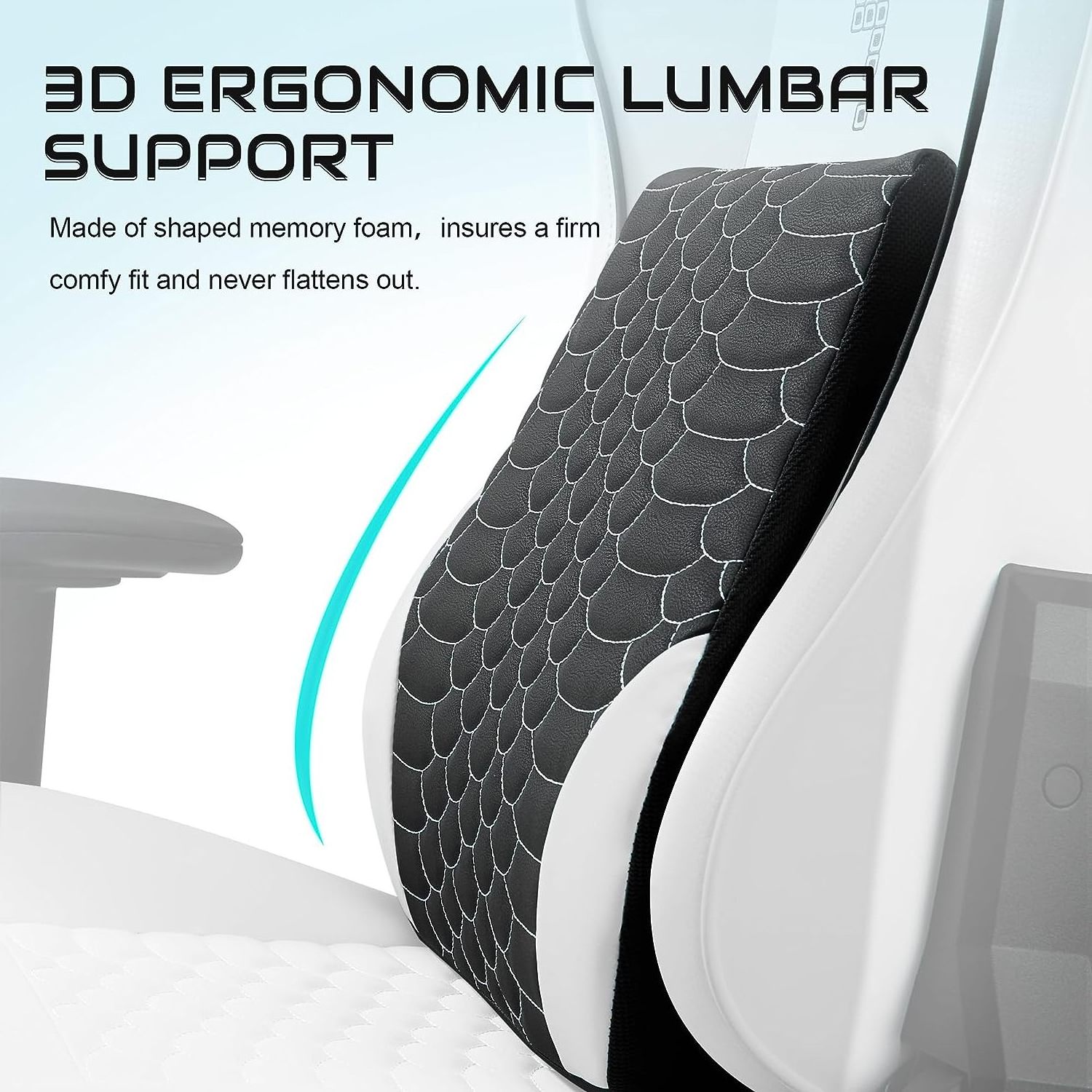 Oem Gaming Chairs Big and Tall Lumbar Support Heavy Duty Commercial Height Adjustable White Gaming Chair with 3D Lumbar Support