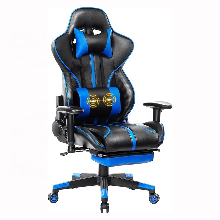 Free Sample New Design Custom Ergonomic Computer Massage Gamer Chair Pro Black Legged Gaming Chair with Gravity Locking Wheels