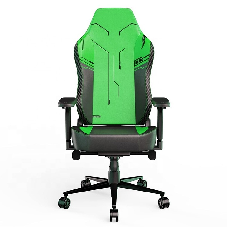 India Hot Video Game Chairs Height Adjustable Alu 4d Armrests Recliner Chair Light Green Gaming Chair with Aluminium Alloy Base