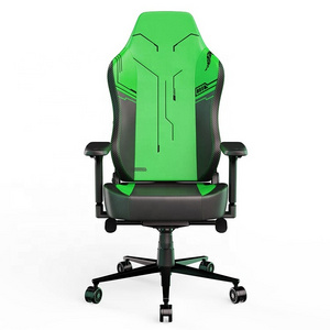 India Hot Video Game Chairs Height Adjustable Alu 4d Armrests Recliner Chair Light Green Gaming Chair with Aluminium Alloy Base