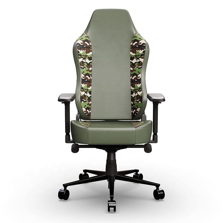 India Hot Video Game Chairs Height Adjustable Alu 4d Armrests Recliner Chair Light Green Gaming Chair with Aluminium Alloy Base