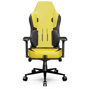 Professional Unique Colourful Office Chair Cadeira Para Massage Silla Gamer Yellow Big Tall Car Leather Gaming Chair with 4d Arm