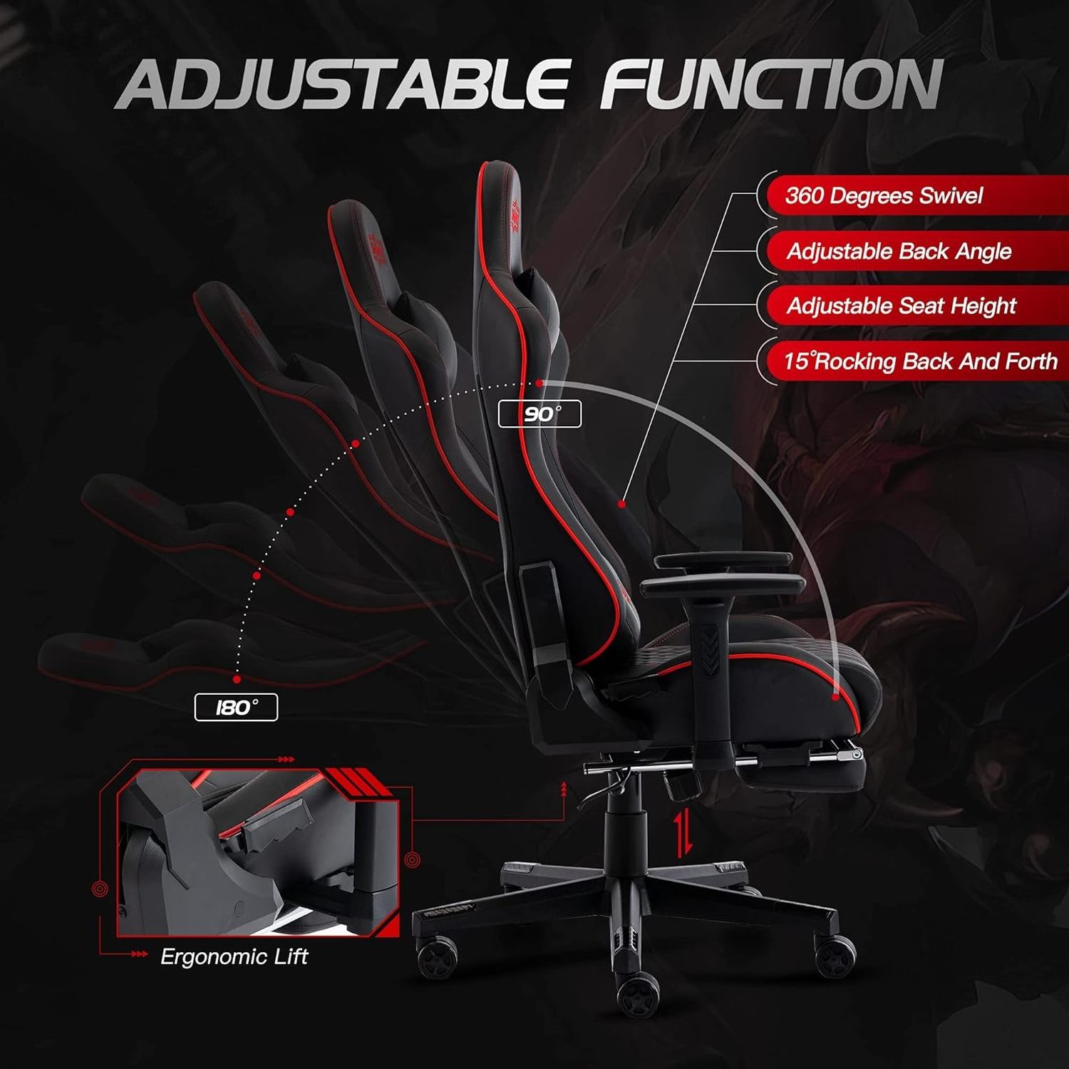 Oem Custom Free Black Cheap Low Price Gaming Racing Chair Red Hot Sale Indian 3D Arms Massage Speaker Gaming Chair with Footrest