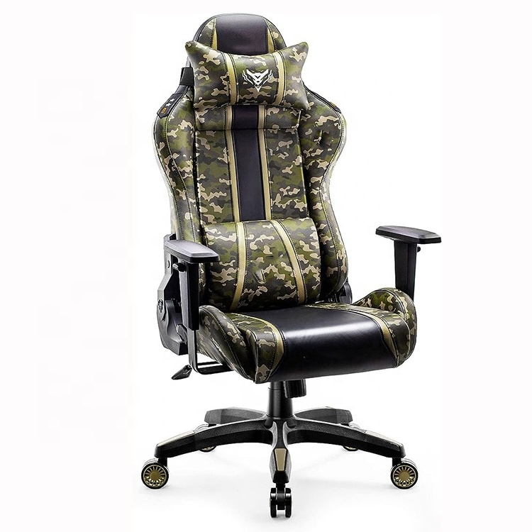 Wholesale Custom Anji South Africa Green White Silent PU Castors Rocking Lifting Office Furniture Racing Computer Chair for Home