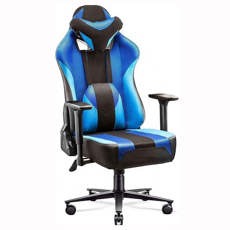 Hot Sale Aluminium Alloy Base Rgb LED New Design Hign Quality Oem Odm Ergonomic Silla Gamer Black Mesh Gaming Chair for Game