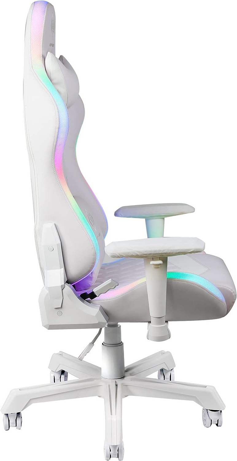 Ddp Free Sample Shipping Low Moq Full White Standard Adults Size Reclining USB Rgb Gaming Stuhl Gaming Chair with LED Lights