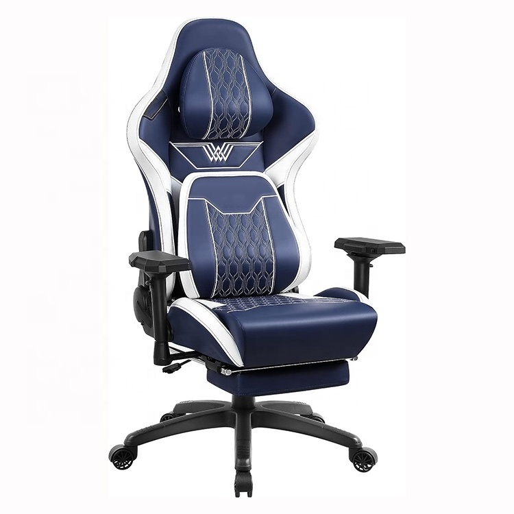 Hot Sales Luxury Modern Class 4 Gas Lifting Blue High Back Ergonomic Office Chair with Headrest and Lumbar Support 4d Armrests